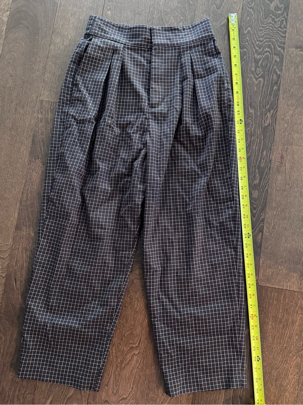 Urban outfitters Windowpane Pleated crop Pants